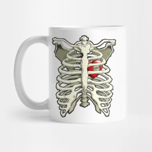 A Clockwork Heart Ribcage Mug